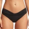 Seafolly Collective Twist Band Hipster Black
