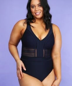 Sea Level Amazing Lace Spliced One Piece Night Sky -Cheap Swimweargalore Store sea level amazing lace spliced one piece 1