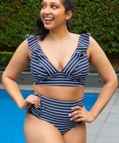 Sea Level Chamarel Bonded Frill Bra Night Sky -Cheap Swimweargalore Store sea level chamarel bonded frill bra high waist pant