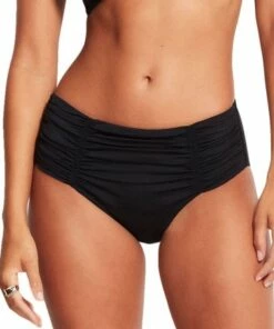Seafolly Collective Gathered Front Retro Pant Black