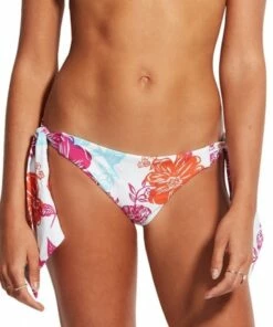 Seafolly Oasis Floral Hipster Tie Side White