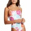 Seafolly Oasis Floral Square Neck One Piece White