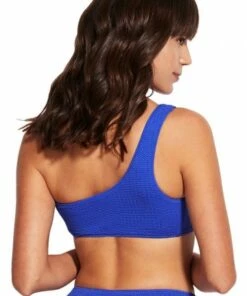 Seafolly Sea Dive One Shoulder Bandeau Jade -Cheap Swimweargalore Store seafolly sea dive one shoulder cobalt2 3