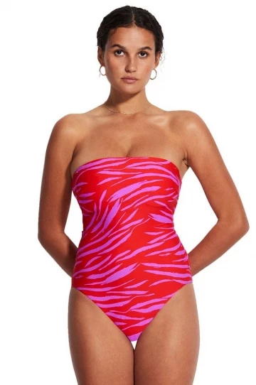 Seafolly Skin Deep DD Cup Bandeau One Piece Black 4 Seafolly Skin Deep DD Cup Bandeau One Piece Black - Image 4