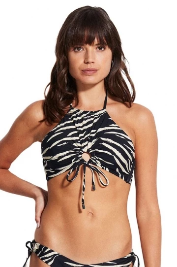 Seafolly Skin Deep High Neck Tank Black 1 Seafolly Skin Deep High Neck Tank Black