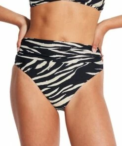 Seafolly Skin Deep High Cut Rio Pant Black