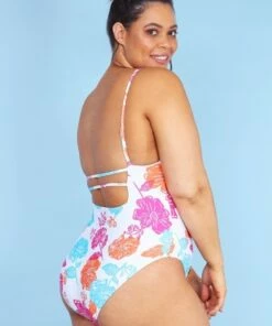 Seafolly Oasis Floral Square Neck One Piece White -Cheap Swimweargalore Store seafolly2