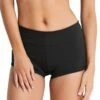 Seafolly Collective Roll Top Boyleg Black