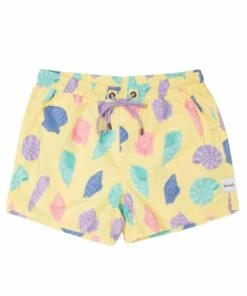 Skwosh She Sells Sea Shells Swim Short Lemon