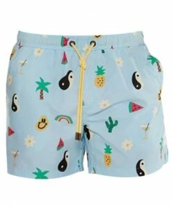 Skwosh Mens The Good Life Swim Short Baby Blue