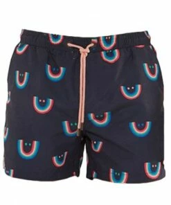 Skwosh Mens Smile More Swim Short Charcoal