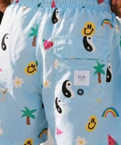 Skwosh Mens The Good Life Swim Short Baby Blue -Cheap Swimweargalore Store skwska113.010 skwosh mens smile more swim short6