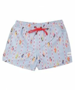 Skwosh Swimming Laps Swim Short Light Blue