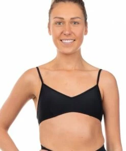 Salty Ink Plain Gidget Bra Black