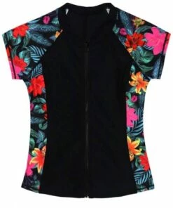 Salty Ink South Pacific Short Sleeve Suntop Black -Cheap Swimweargalore Store slt2007sou.001 salty ink south pacific short sleeve suntop2