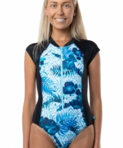 Salty Ink Blue Lagoon Tie Dye Sunsuit Black/Navy
