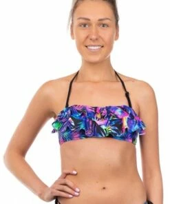 Salty Ink Las Palmas Ruffle Tube Top Black 5 Salty Ink Las Palmas Ruffle Tube Top Black -Cheap Swimweargalore Store slt2025las018 las palmas ruffle tube top strap