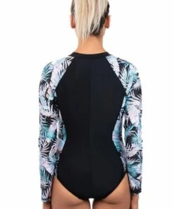 Salty Ink Las Palmas Zip Sunsuit Neon -Cheap Swimweargalore Store slt2040las929 las palmas zip sunsuit b 1