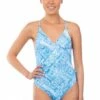 Salty Ink St Tropez 70's Halter One Piece Blue
