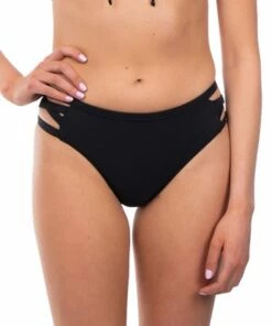 Salty Ink Plain Sporty Cross Band Pant Black