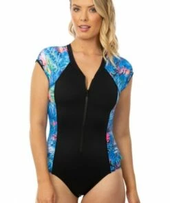 Salty Ink Desert Palm Sunsuit Blue