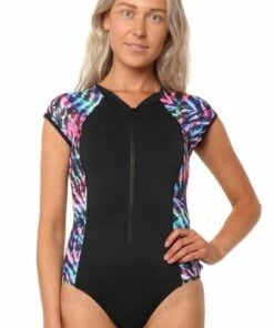 Salty Ink Wildside Sunsuit Black/Multi