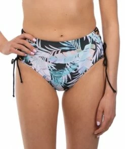 Salty Ink Las Palmas Lace Up High Waist Pant Black