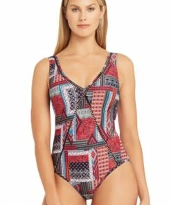 Sea Level Arielle V Neck One Piece Night Sky
