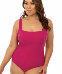 Sea Level Riviera Rib Square Neck One Piece Red -Cheap Swimweargalore Store slvsl1032rr sea level riviera rib square neck one piece 1 1