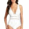 Sea Level Chantilly Spliced One Piece White