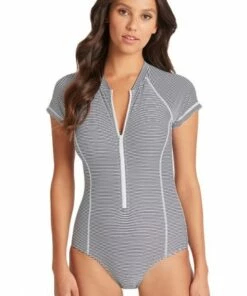 Sea Level Positano Stripe Sunsuit Night Sky