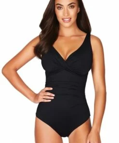 Sea Level Cross Front One Piece Black