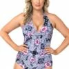 Sea Level Marrakesh Twist Front Halter One Piece Night Sky