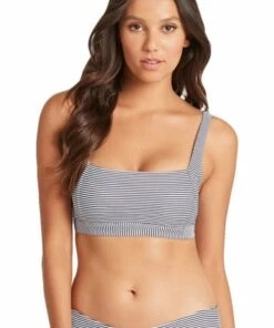 Sea Level Positano Stripe Square Neck Bra Night Sky