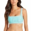 Sea Level Positano Stripe Square Neck Bra Aqua