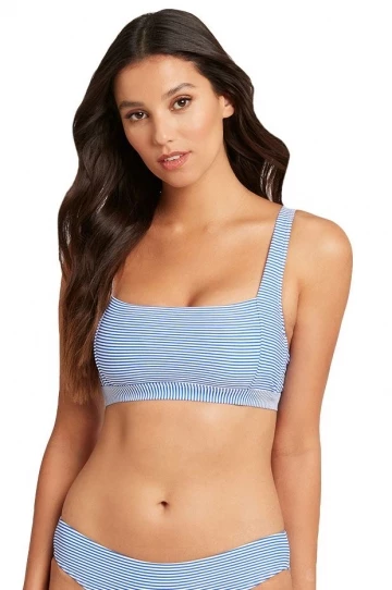 Sea Level Positano Stripe Square Neck Bra Night Sky 5 Sea Level Positano Stripe Square Neck Bra Night Sky - Image 5