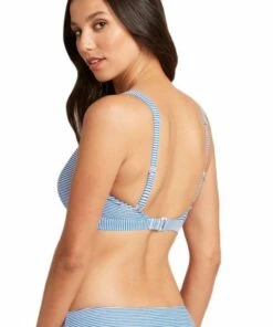 Sea Level Positano Stripe Square Neck Bra Aqua -Cheap Swimweargalore Store slvsl3006po.438 sea level positano stripe square neck bra1 2