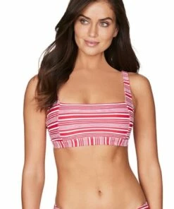 Sea Level Tulum Stripe Square Neck Bra Red/White 6 Sea Level Tulum Stripe Square Neck Bra Red/White -Cheap Swimweargalore Store slvsl3006tl.940 sea level tulum stripe square neck bra