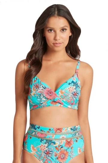 Sea Level Dominica DD/E Cup Twist Front Bra Aqua 1 Sea Level Dominica DD/E Cup Twist Front Bra Aqua