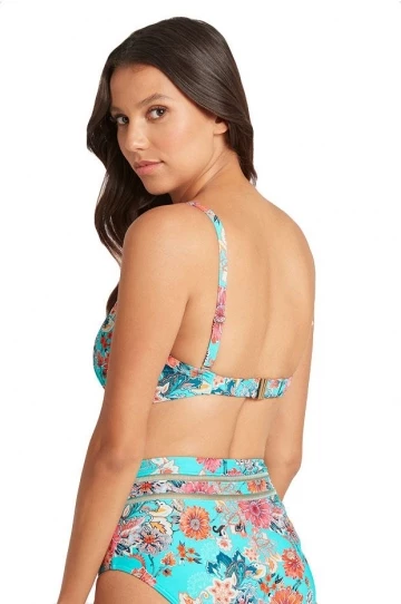 Sea Level Dominica DD/E Cup Twist Front Bra Aqua 2 Sea Level Dominica DD/E Cup Twist Front Bra Aqua - Image 2