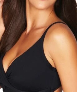 Sea Level Plains DD/E Cup Twist Front Bra Black -Cheap Swimweargalore Store slvsl3008p sea level plains dd e cup twist front bra 3 1