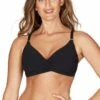 Sea Level Riviera Rib DD/E Cup Twist Front Bra Black
