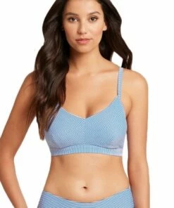 Sea Level Positano Stripe DD/E Cup Underwire Bralette Azure