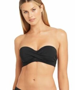 Sea Level Plains Twist Front Bandeau Red -Cheap Swimweargalore Store slvsl3074p.001 sea level plains twist front bandeau2 2