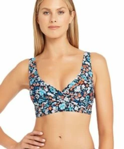 Sea Level Marguerite Cross Front Bra Night Sky
