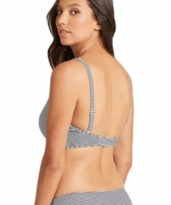 Sea Level Positano Stripe Cross Front Bra Aqua -Cheap Swimweargalore Store slvsl3110po sea level positano stripe cross front bra night sky1 2