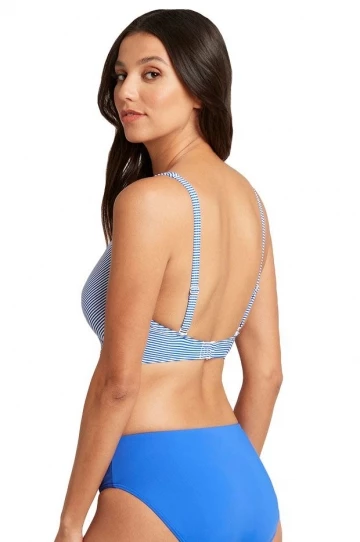 Sea Level Positano Stripe Cross Front Bra Aqua 8 Sea Level Positano Stripe Cross Front Bra Aqua - Image 8