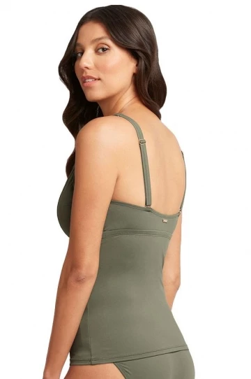 Sea Level Bella D/DD Cup Tankini Separate Khaki 2 Sea Level Bella D/DD Cup Tankini Separate Khaki - Image 2