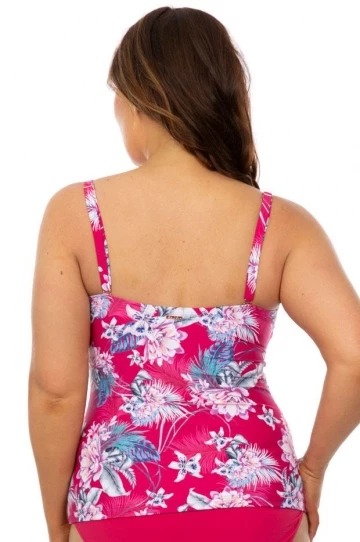 Sea Level Bahamas Twist Front Bandeau Tankini Separate Rose 2 Sea Level Bahamas Twist Front Bandeau Tankini Separate Rose - Image 2