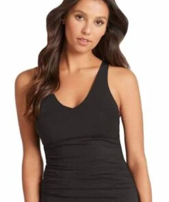 Sea Level Plains D/DD Cup Tankini Separate Black